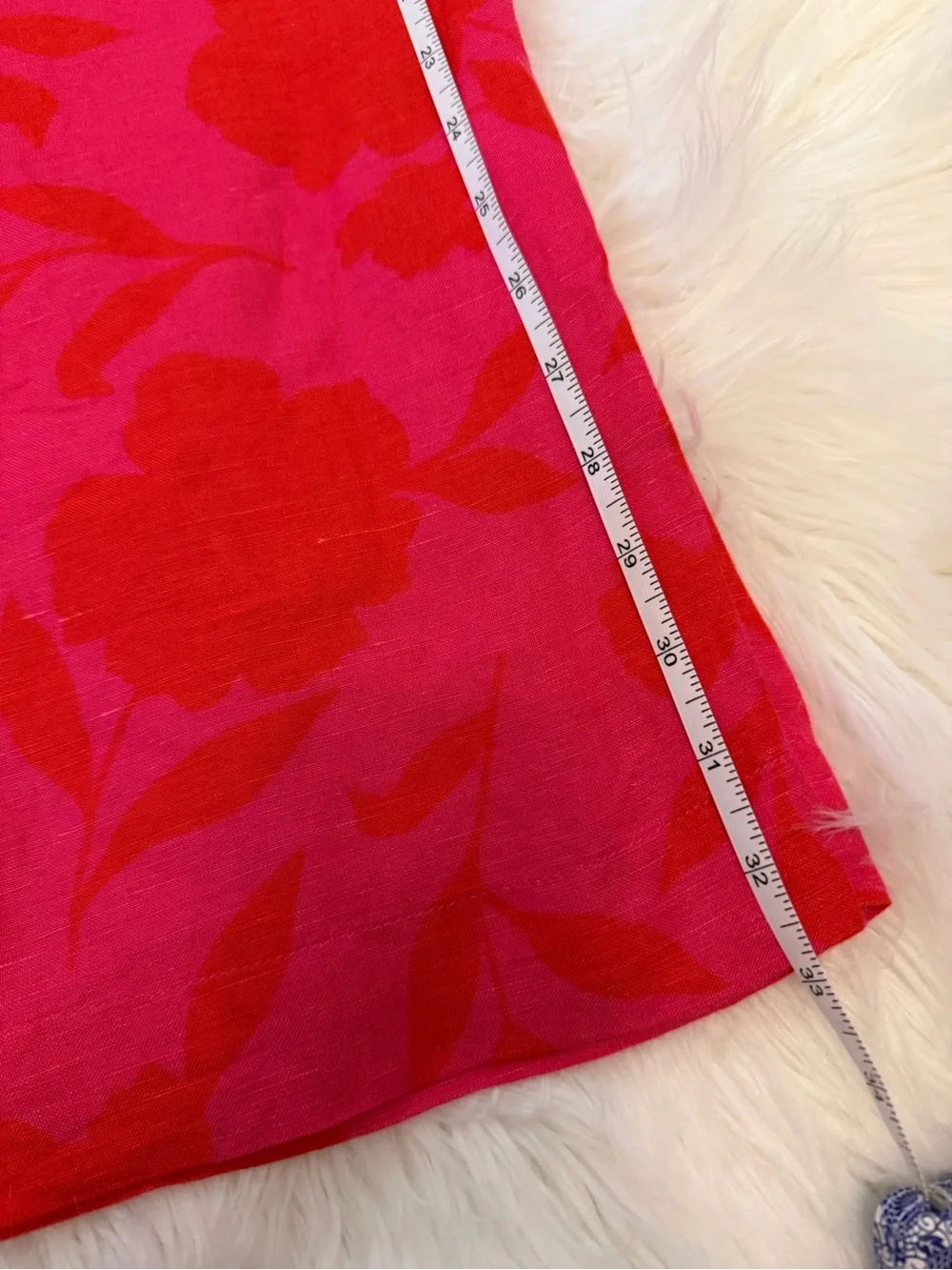 kate spade pink and red floral midi skirt